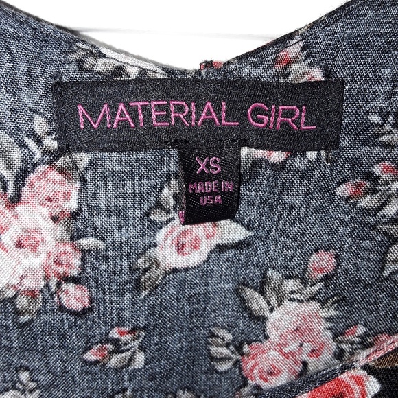 Material Girl Ruffle Romper Shorts Floral XS - Picture 8 of 8